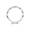 9ct White Gold Brilliant Cut 0.23ct Diamond Twist Fancy Band