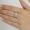 1857 9ct White Gold Brilliant Cut 1.00ct Diamond Fancy Band