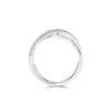 9ct White Gold Brilliant Cut Diamond 0.30ct Cross Over Fancy Band