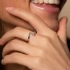 9ct White Gold 0.14ct Trilogy Twist Eternity Diamond Ring