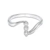 9ct White Gold 0.14ct Trilogy Twist Eternity Diamond Ring