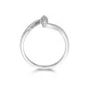 9ct White Gold 0.14ct Trilogy Twist Eternity Diamond Ring