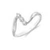 9ct White Gold 0.14ct Trilogy Twist Eternity Diamond Ring