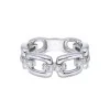 9ct White Gold 0.50ct Chain Link Fancy Diamond Band Ring 