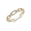 9ct Yellow Gold Brilliant Cut 0.08ct Diamond Link Fancy Band