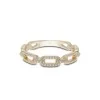 9ct Yellow Gold Brilliant Cut 0.08ct Diamond Link Fancy Band