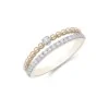 9ct Yellow Gold Brilliant Cut Diamond 0.20ct Double Row Bubble Fancy Band
