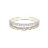 9ct Yellow Gold Brilliant Cut Diamond 0.20ct Double Row Bubble Fancy Band