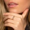 9ct Yellow Gold 0.19ct Princess Wishbone Diamond Ring