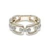 1857 9ct 2 Colour Gold Brilliant Cut 0.50ct Diamond Fancy Band