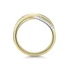 9ct Yellow Gold 0.10ct Diamond Crossover Fancy Band