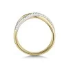 9ct 2 Colour 0.15ct Round Brilliant Diamond Crossover Fancy Band
