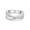 Platinum Mixed Cut 0.50ct Diamond Set Crossover Fancy Band
