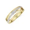 9ct 2 Colour 0.20ct Round Brilliant Diamond Crossover Band