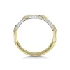 9ct 2 Colour Link 0.18ct Round Brilliant Diamond Fancy Band