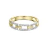 9ct 2 Colour Link 0.18ct Round Brilliant Diamond Fancy Band