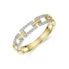 9ct 2 Colour Link 0.18ct Round Brilliant Diamond Fancy Band