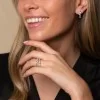18ct White Gold Rub Over Brilliant Cut 0.71ct Diamond Drop Earrings