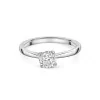 Platinum Sweeping 0.75ct Round Brilliant Diamond Solitaire Ring