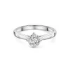 Platinum Round Brilliant Compass Set 0.75ct Diamond Solitaire Ring