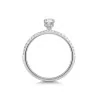 Platinum Tulip Set 0.50ct Oval Diamond Solitiare