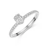 Platinum Tulip Set 0.50ct Oval Diamond Solitiare