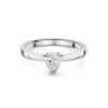 Platinum Pear Cut 0.50ct Diamond Solitaire Ring 