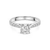 Platinum Round Brilliant 1.00ct Diamond Solitaire Ring with Claw Set Diamond Shoulders
