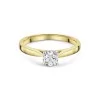 18ct Yellow Gold Round Brilliant 0.50ct Diamond U-Shape Solitaire Ring