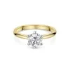 18ct Yellow Gold 1.00ct Round Brilliant Diamond 6 Claw Solitaire Ring