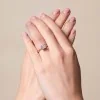 Pre-Owned 18ct Yellow Gold Princess Cut 0.75ct Diamond Tile Cut Cluster Ring - Size M