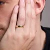 Gents 18ct Yellow Gold 5mm D-Shape Wedding Ring