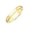Ladies 18ct Yellow Gold 3mm D-Shape Wedding Ring