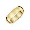 9ct Yellow Gold 5mm D-Shape Gents Wedding Ring