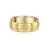 9ct Yellow Gold 6mm Satin Centre Gents Wedding Ring