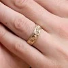 9ct Yellow Gold 6mm Diamond Cut Gents Wedding Ring