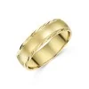 9ct Yellow Gold 6mm Lined Edge Wedding Ring
