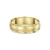 9ct Yellow Gold 6mm Lined Edge Wedding Ring