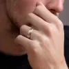 9ct Yellow Gold 6mm Lined Edge Wedding Ring