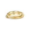 9ct Yellow Gold 2 Band Russian 2mm Wedding Ring