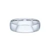 9ct White Gold 5mm Light Court Mens Wedding Ring