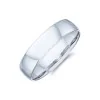 9ct White Gold 5mm Light Court Mens Wedding Ring