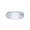 Gents 9ct White Gold 4mm Light Court Wedding Ring