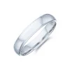 Gents 9ct White Gold 4mm Light Court Wedding Ring