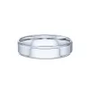 Gents 9ct White Gold 5mm Bevelled Edge Flat Court Wedding Ring