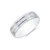 9ct White Gold Sparkle Cut Wedding Ring 5mm