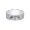 9ct White Gold Line Wedding Ring 3