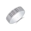 9ct White Gold Line Wedding Ring 1