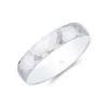 9ct White Gold 5.0mm Hammered Effect Wedding Band