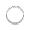 9ct White Gold 6mm Line Pattern Gents Wedding Band